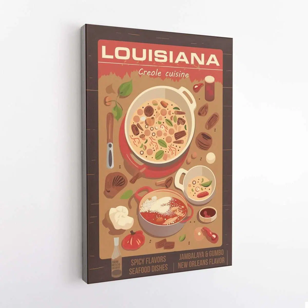 Louisiana Creole Cuisine Canvas