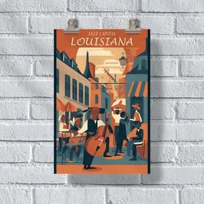 Louisiana Jazz Capital Poster