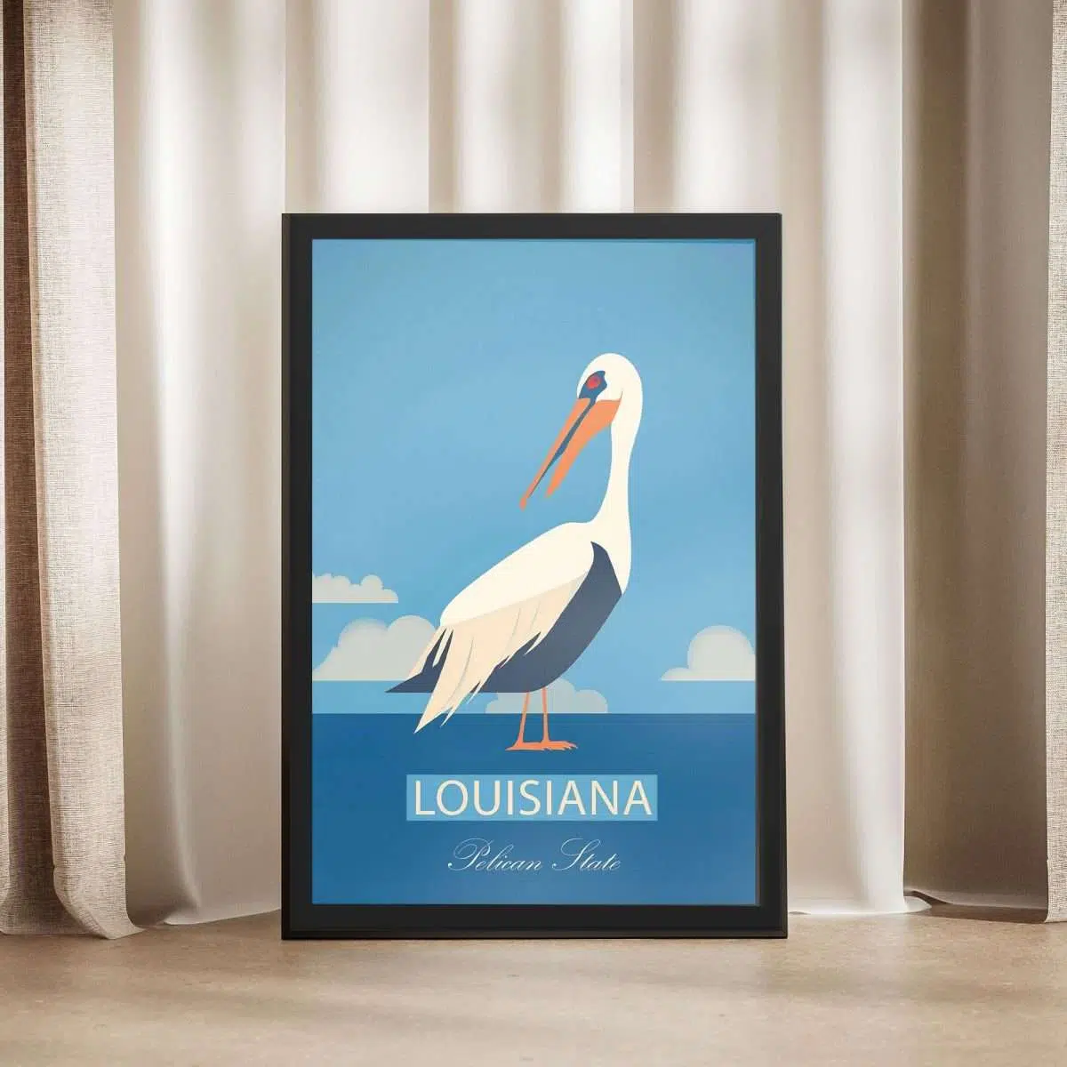 Louisiana Pelican State 2 Framed Poster