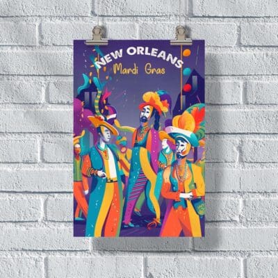 Louisiana New Orleans Mardi Gras Poster