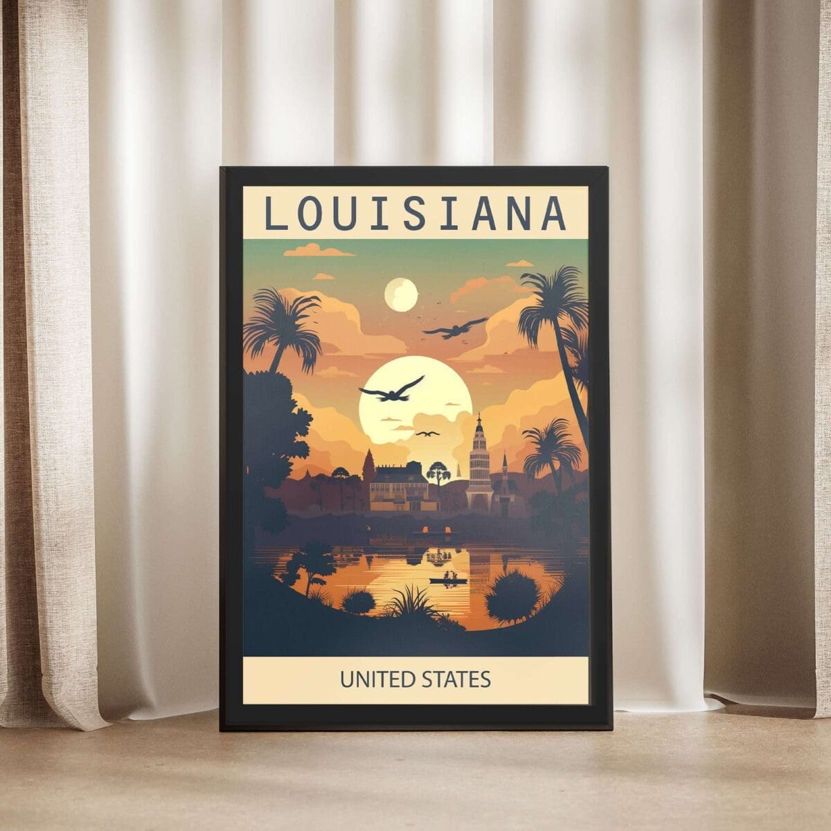 Louisiana United States Framed Poster