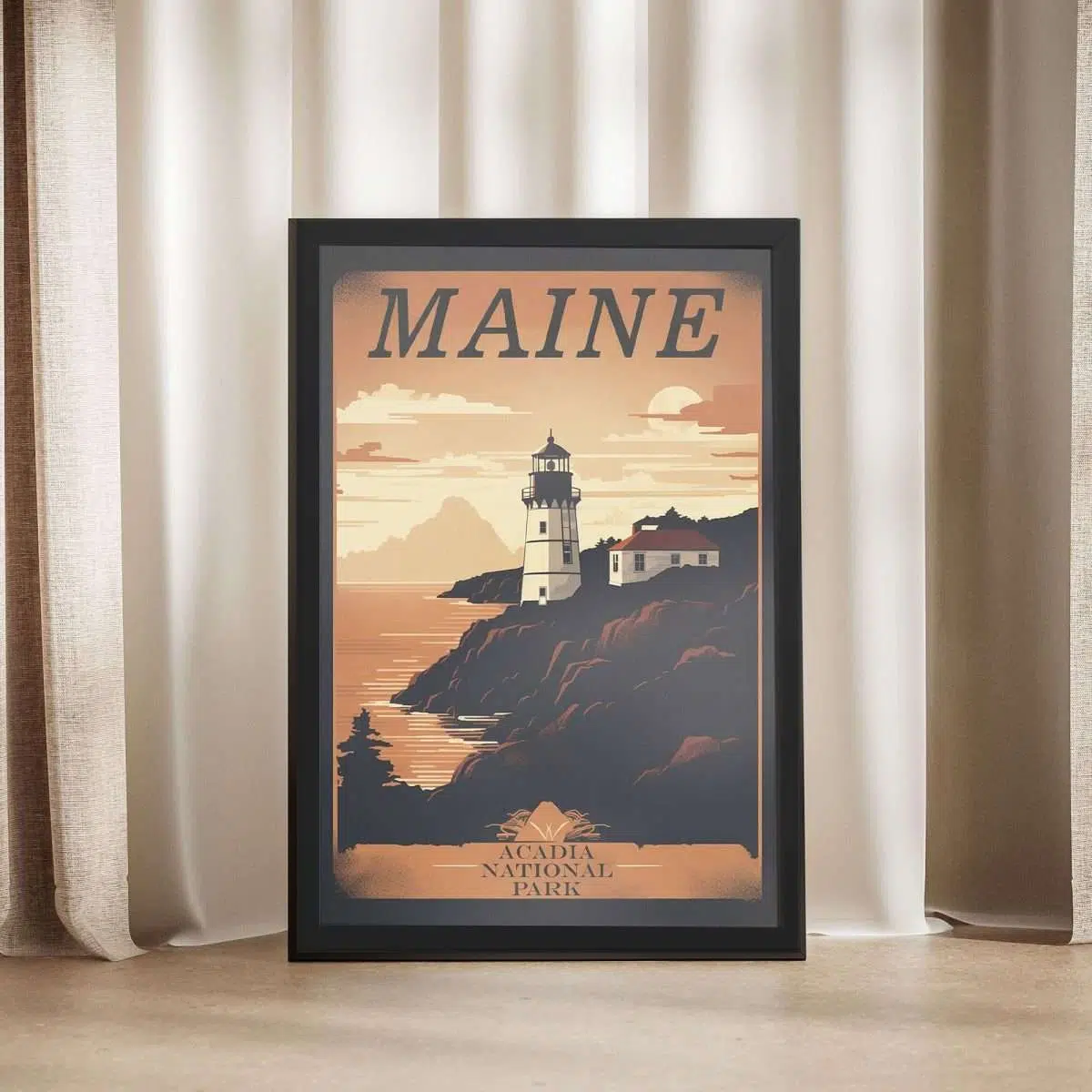 Maine Acadia National Park Framed Poster