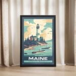 Maine Coastal Beauty Framed Poster