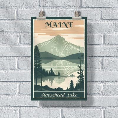 Maine Moosehead Lake Poster