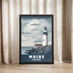 Maine Seaside Getaway Framed Poster