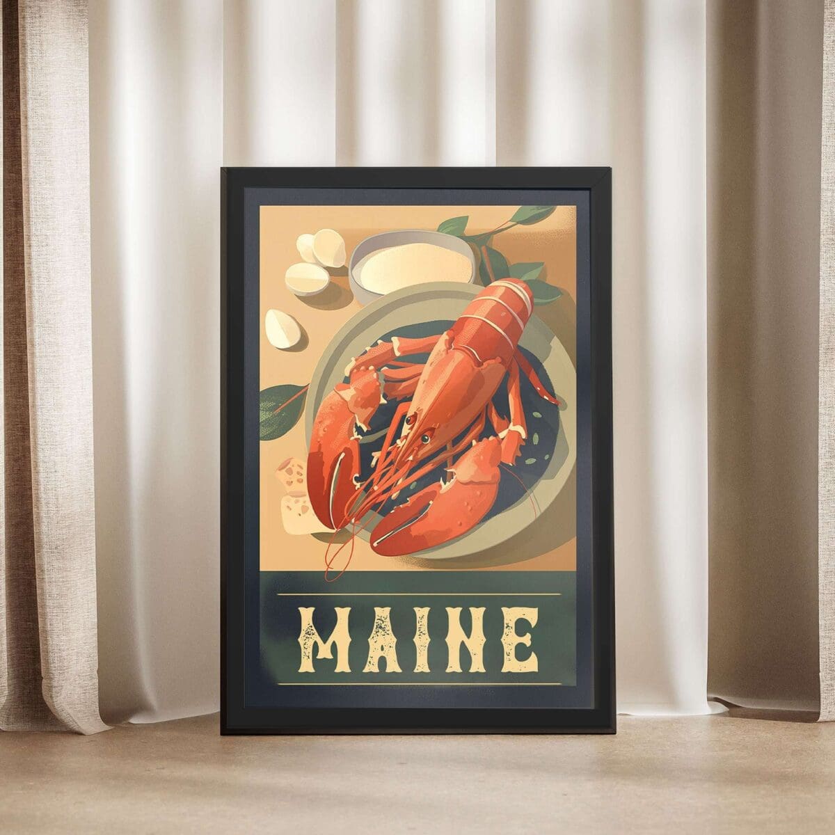 Maine Lobster Framed Poster