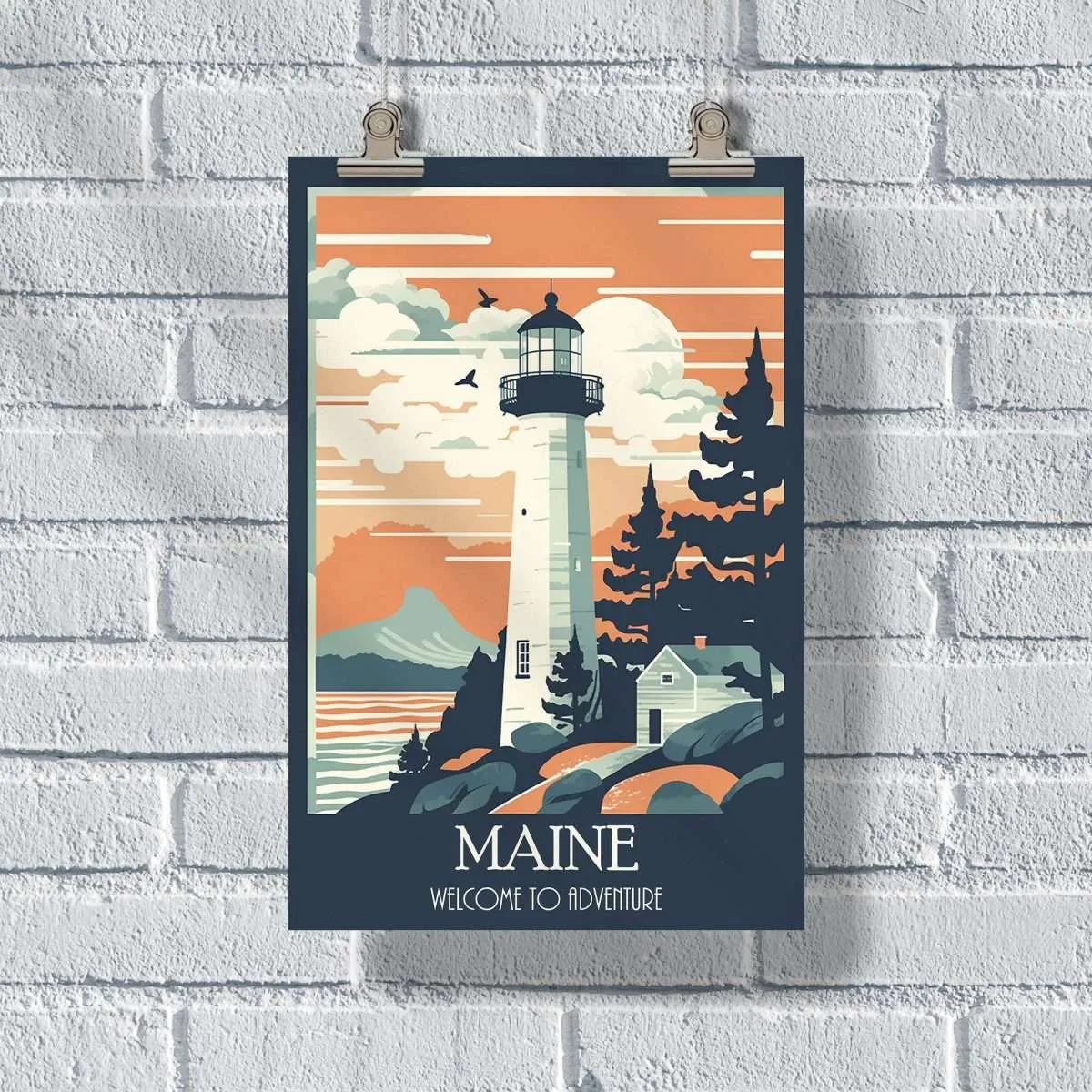 Maine Welcome To Adventure Poster