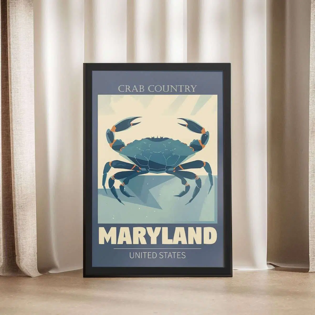 Maryland Crab Country Framed Poster