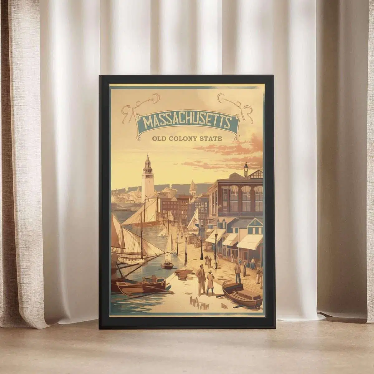 Massachusetts Old Colony State Framed Poster