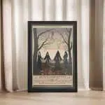 Massachusetts Salem Witch Trials Framed Poster