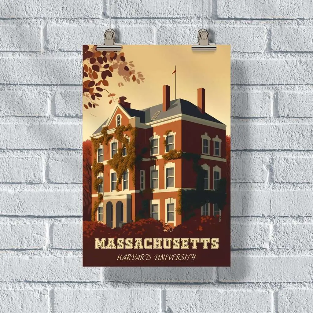 Massachusetts Harvard University Poster