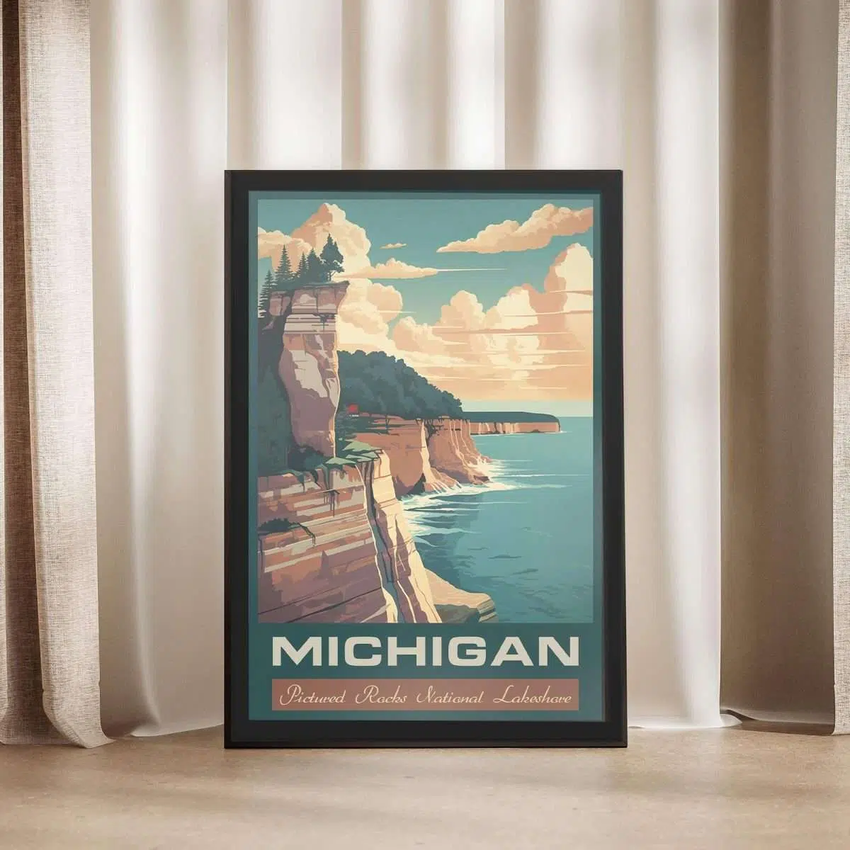 Michigan Pictured Rocks National Lakeshore 2 Framed Poster