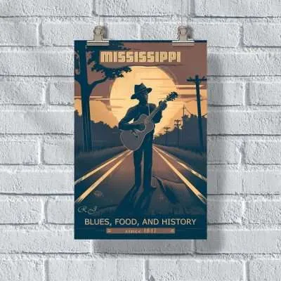 Mississippi Blues, Food, And History Poster