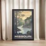 Missouri Ozarks National Scenic Riverways Framed Poster