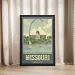 Missouri Show Me State Framed Poster