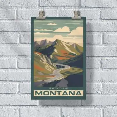 Montana Beartooth Pass Poster