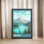 Montana Glacier National Park Framed Poster