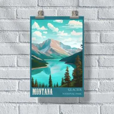 Montana Glacier National Park Poster