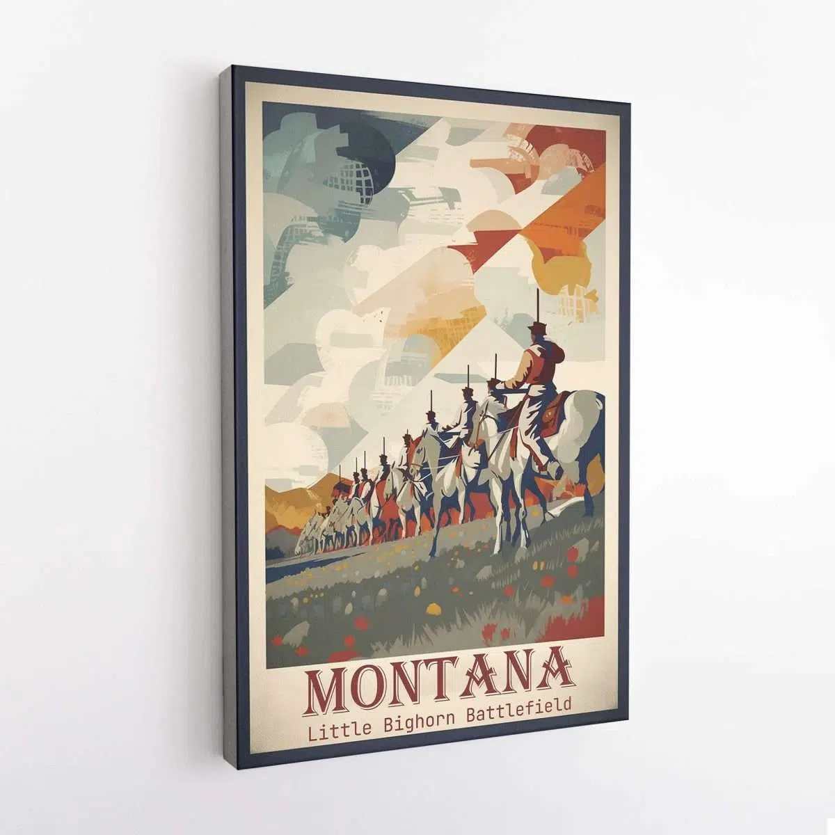 Montana Little Bighorn Battlefield Canvas