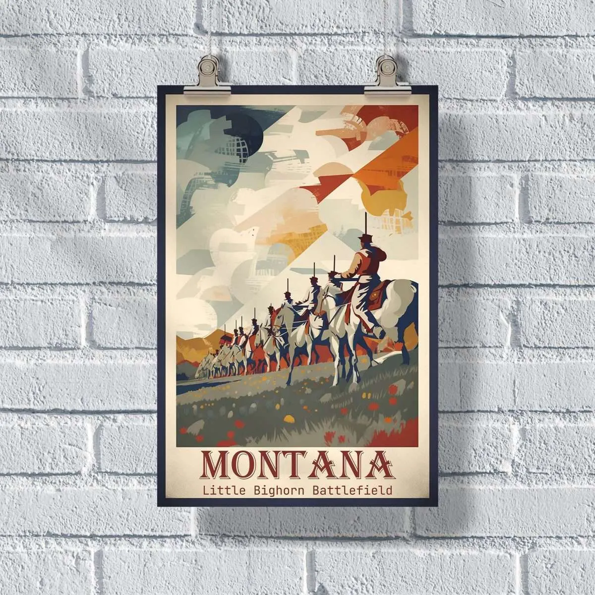 Montana Little Bighorn Battlefield Poster