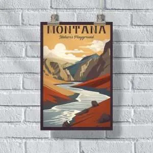 Montana Nature's Playground Poster