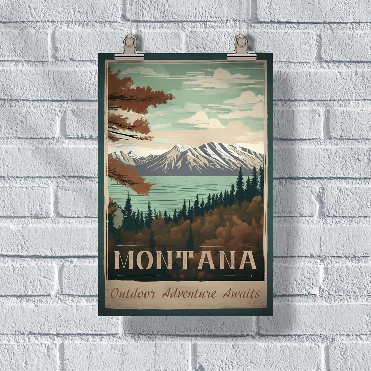 Montana Outdoor Adventure Awaits Poster