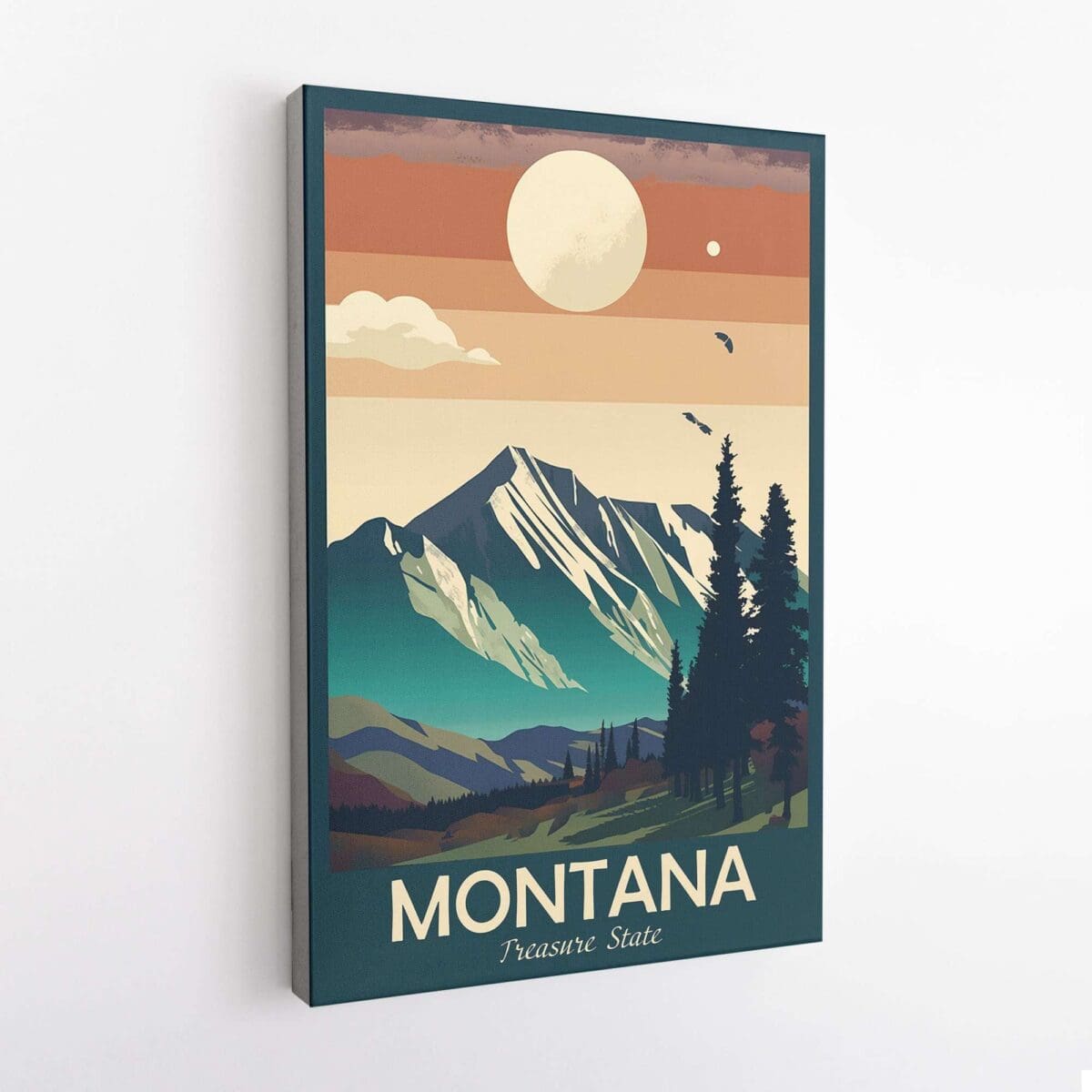 Montana Treasure State Canvas