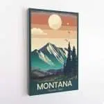 Montana Treasure State Canvas