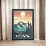 Montana Treasure State Framed Poster