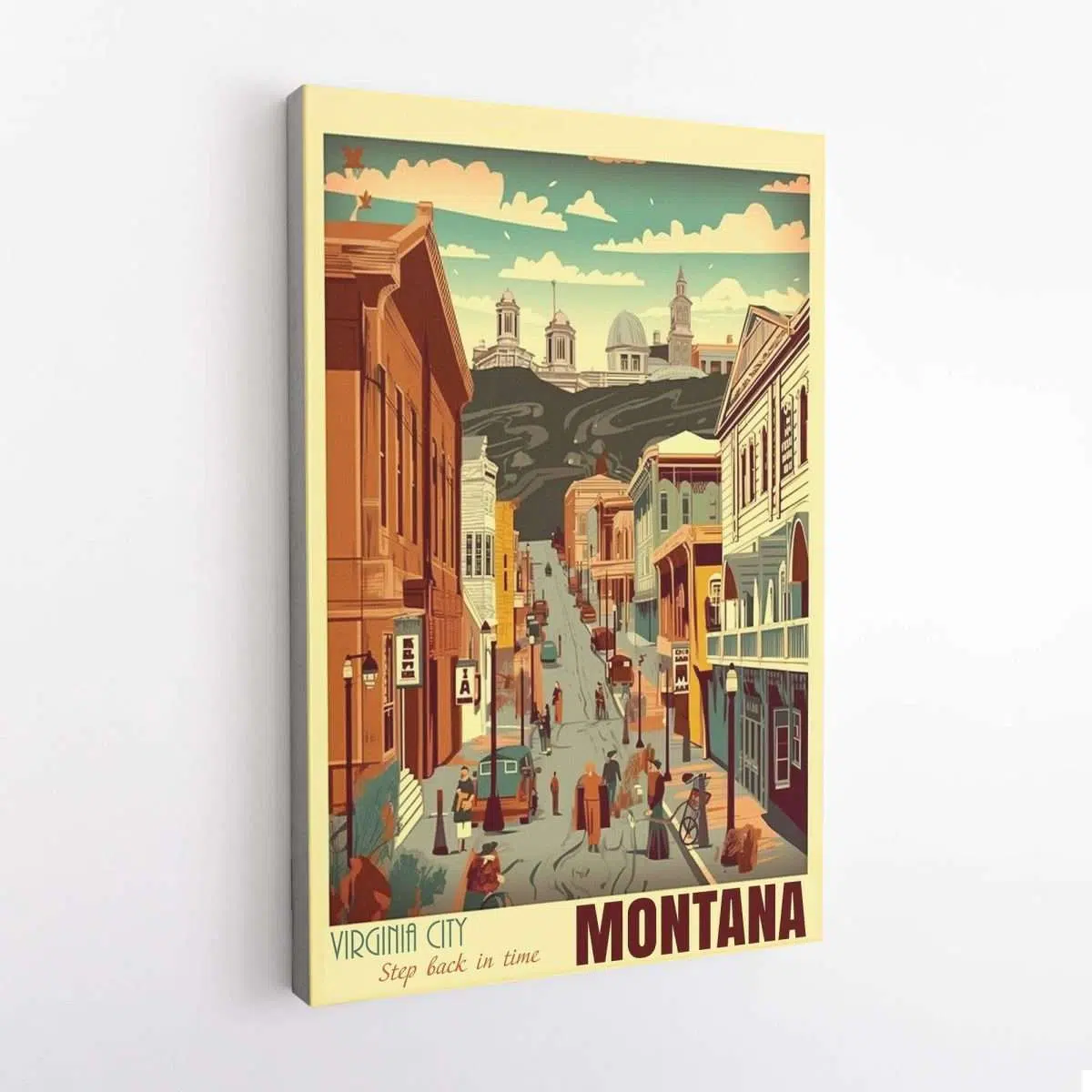 Montana Virginia City Step Back In Time Canvas