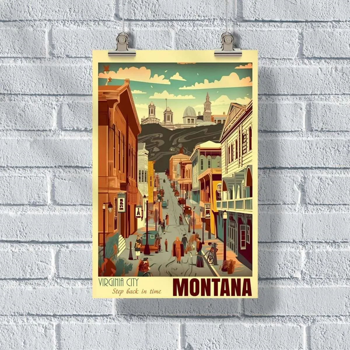 Montana Virginia City Step Back In Time Poster