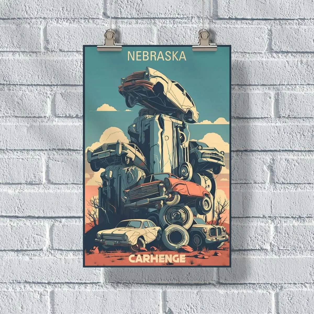 Nebraska Carhenge Poster