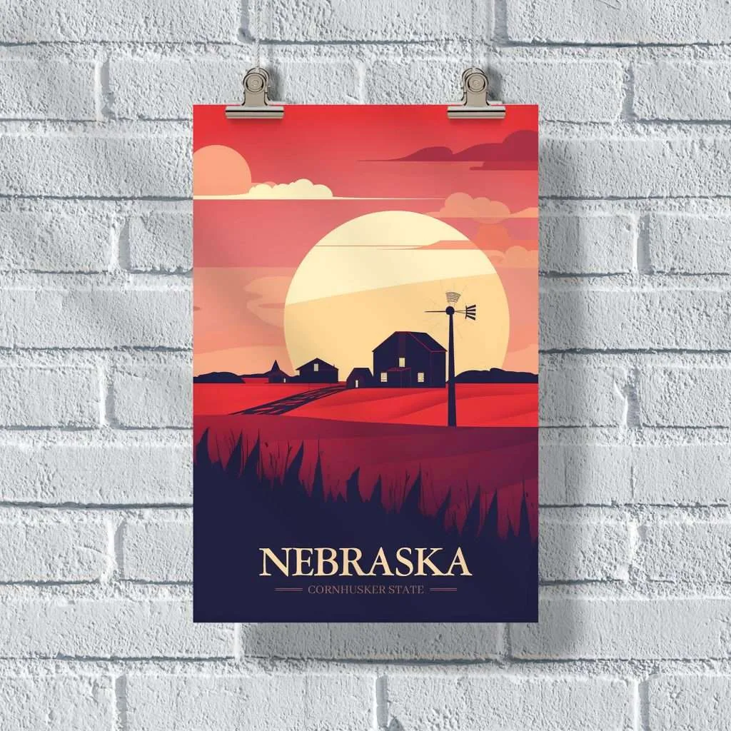 Nebraska Cornhusker State Poster