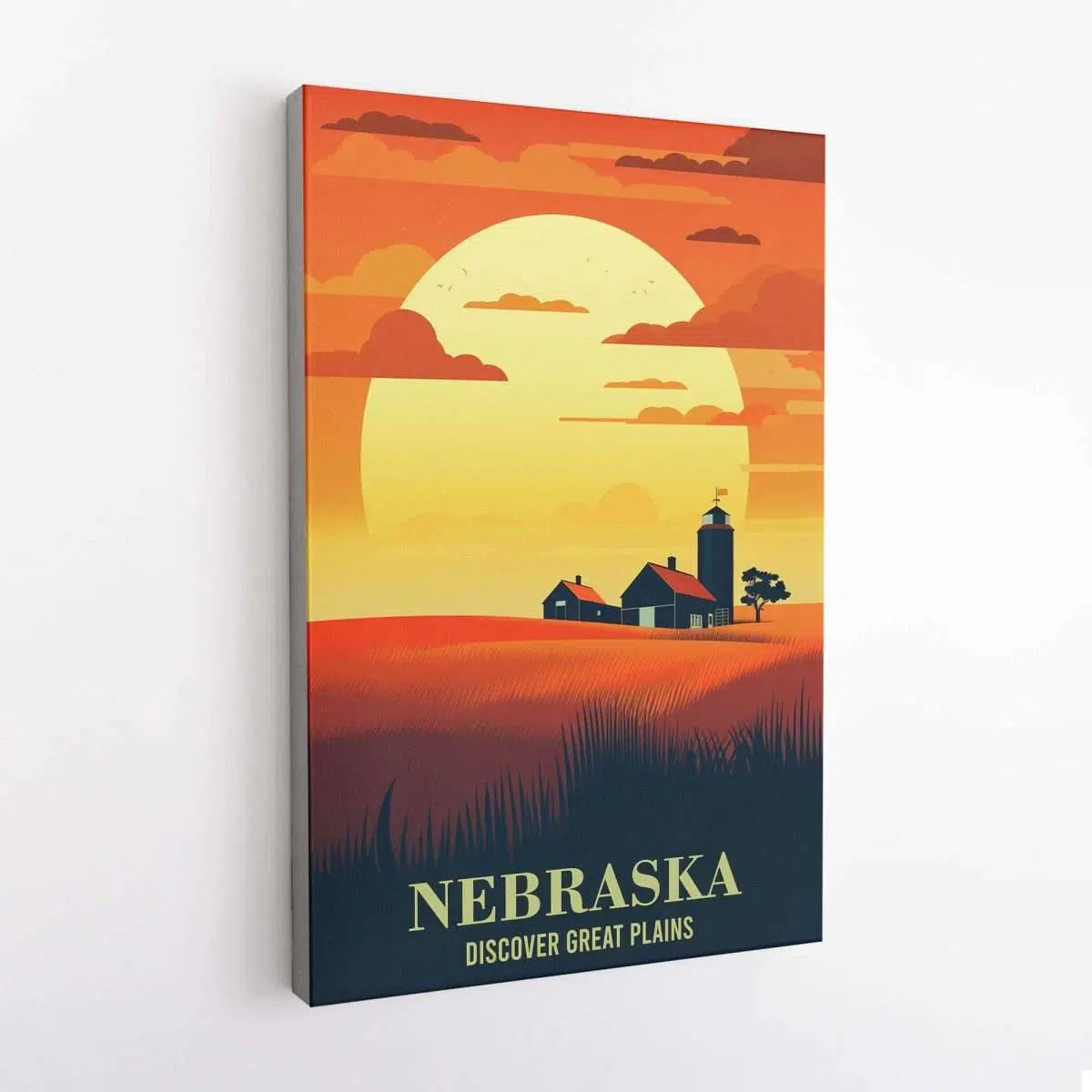 Nebraska Discover Great Plains Canvas