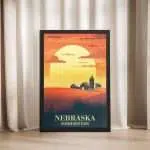 Nebraska Discover Great Plains Framed Poster