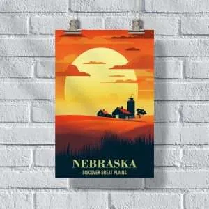 Nebraska Discover Great Plains Poster