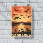 Nebraska Platte River For Sandhill Cranes Poster