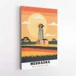 Nebraska The Cornhusker State Canvas