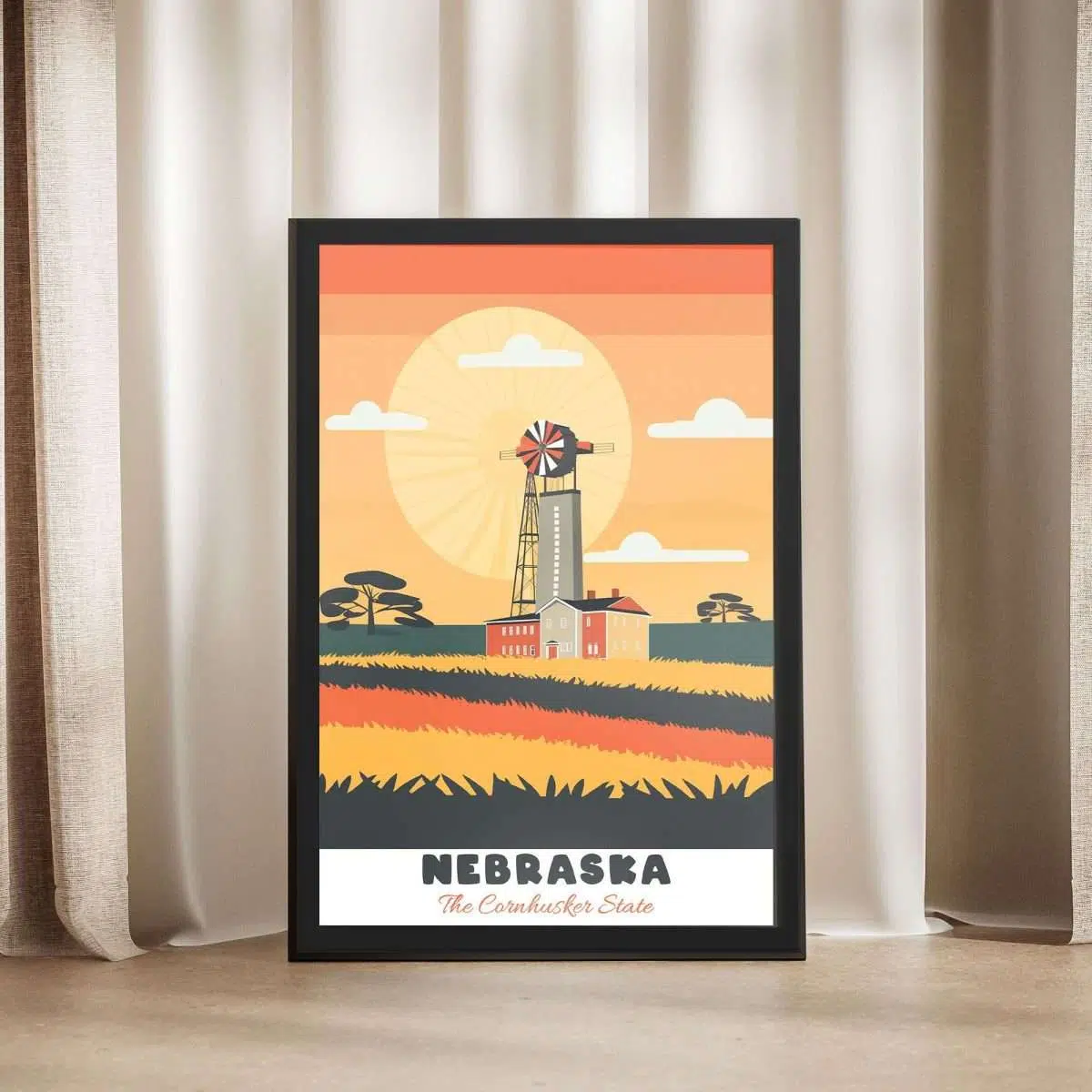 Nebraska The Cornhusker State Framed Poster