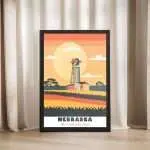 Nebraska The Cornhusker State Framed Poster