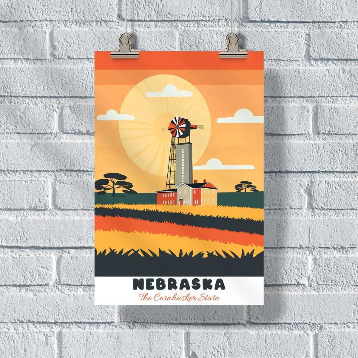 Nebraska The Cornhusker State Poster