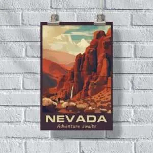 Nevada Adventure Awaits Poster