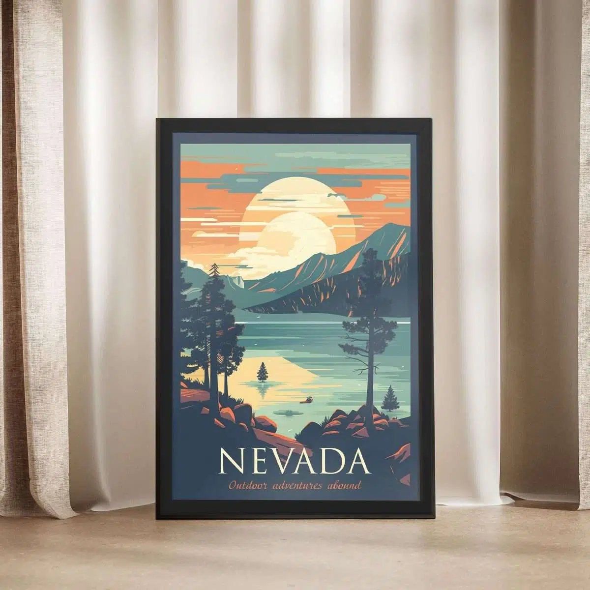 Nevada Outdoor Adventures Abound Framed Poster