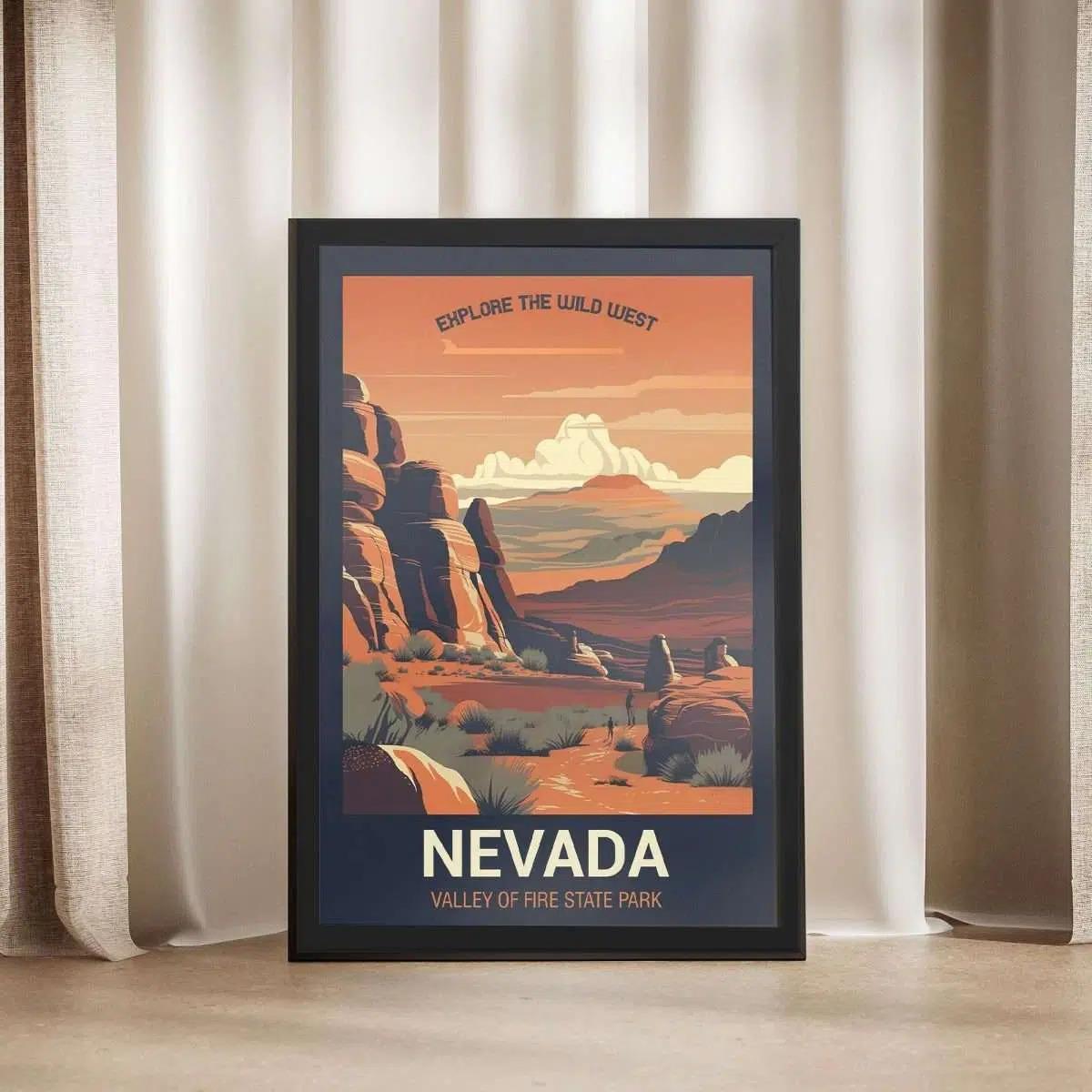 Nevada Valley Of Fire State Park Explore The Wild West Framed Poster2