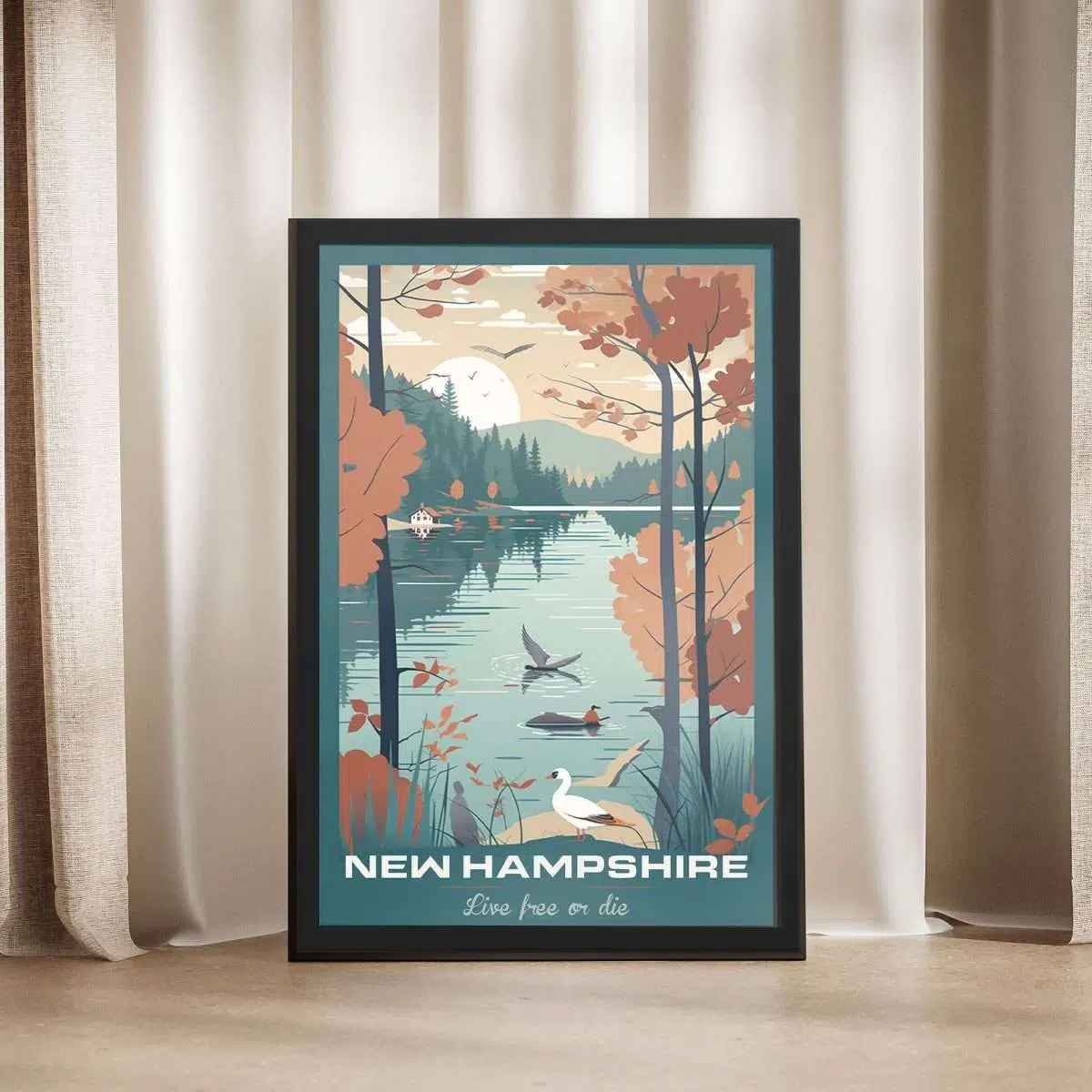 New Hampshire Live Free Or Die Framed Poster