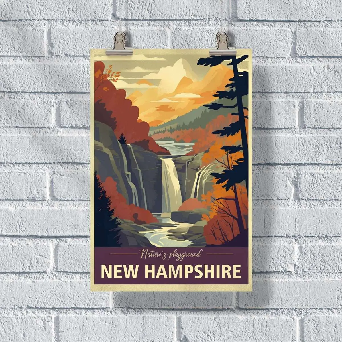 New Hampshire Nature's Playground Poster