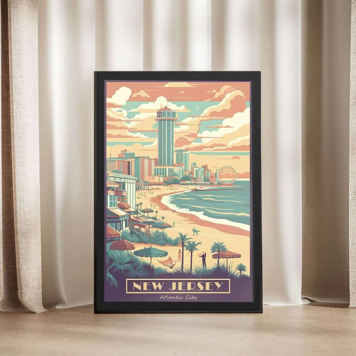 New Jersey Atlantic City Framed Poster