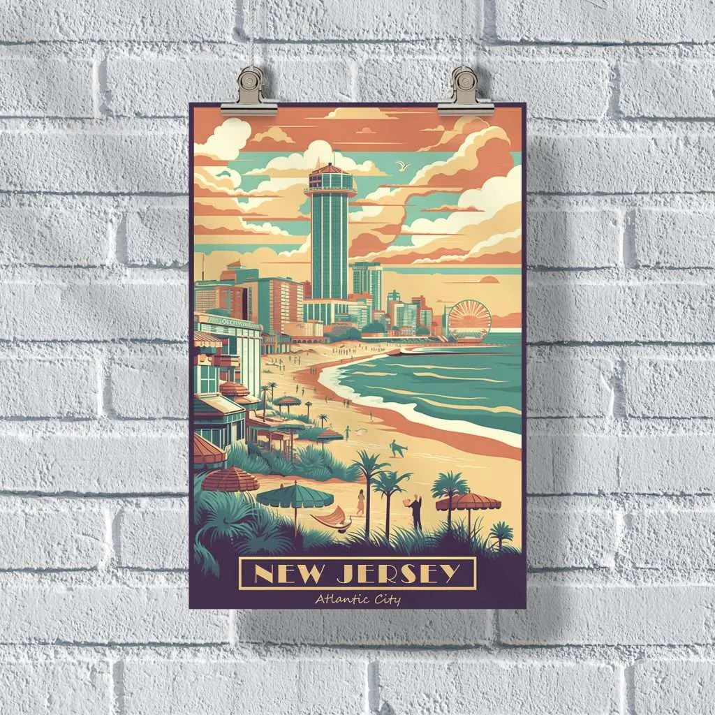 New Jersey Atlantic City Poster