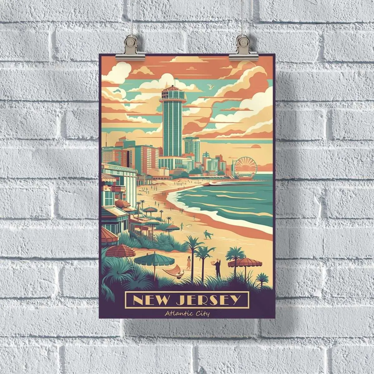 New Jersey Atlantic City Poster