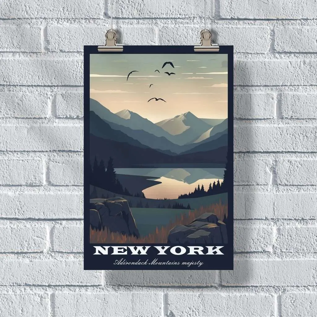 New York Adirondack Mountains Majesty Poster